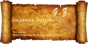 Gajdosik Zoltán névjegykártya